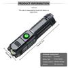 White and UV Flashlight Dual Types USB Rechargeable Mini Tactical Torch Zoomable Portable Outdoor Emergency Light Camping Gear