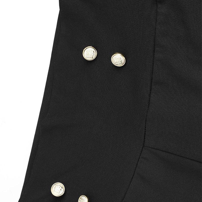 New Women's High Waist Black Straight Wide Leg Pants, Polyester Blend Patchwork Lightweight Trousers for Office & Street Fashion