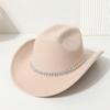 European and American zircon heart-shaped western cowboy hat full of super glittering opal jazz hat men's and women's party casual felt hat