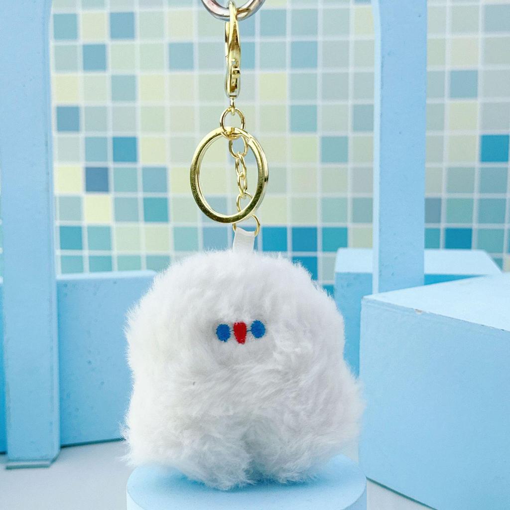 Cute Plush Doll Keychain Pendant - Pink, Clumsy Style