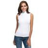 Mote Vest kvinner Turtleneck Ermeløse T-skjorter Solid Slim Fit skjorte Bluse Tank Tops