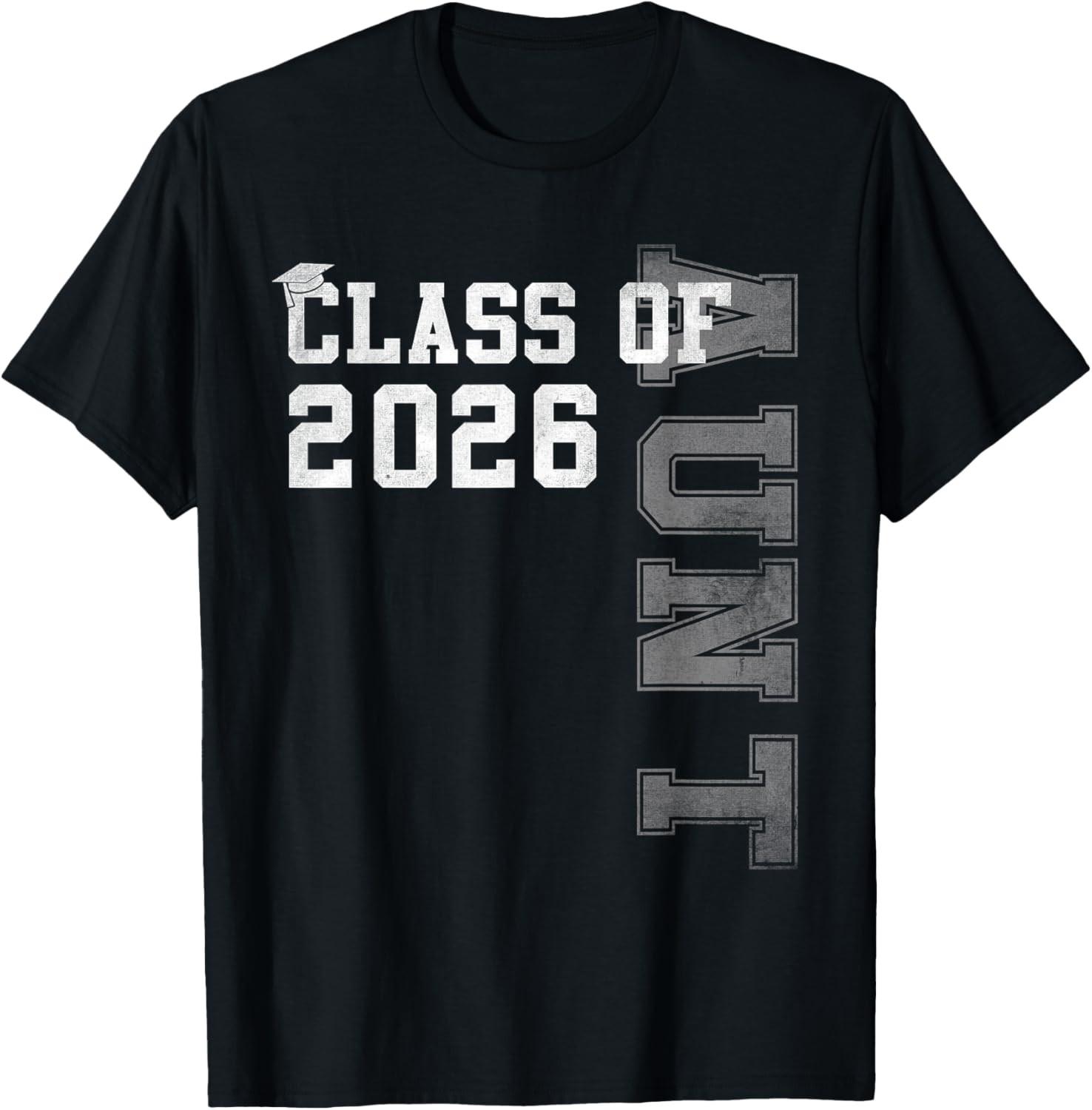 Proud Aunt of A 2026 Graduate Grad Senior Graduation T Shirt S разноцветный