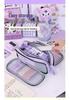 Large Capacity Three-Layer Pencil Case with Color Blocking - Multi-functional Stationery Box for Students