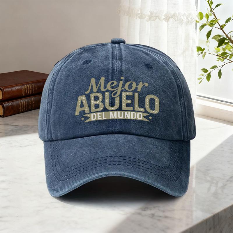 1pc Worlds Best Grandpa Hat  Adjustable Unisex Cap with Best Grandfather Print Funky Ized Gift for Grandfathers