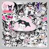 100 Kuromi Sanrio Waterproof Stickers for DIY Thermos, Phone Case, or Suitcase.