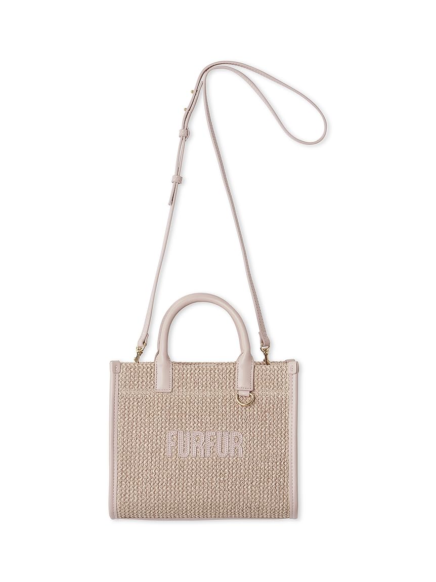 Raffia Logo Tote Bag RWGB262516 Pink Free Size [Furfur] Women s розовый
