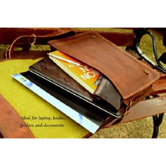 Vintage Men's Leather Messenger Shoulder Satchel Laptop Office Briefcase Bag