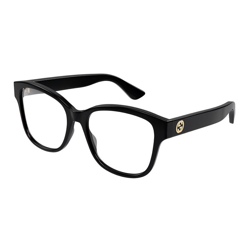 Gucci [Available prescriptions] [Spring and Summer 23] Simple temple logo, black plate, irregular shape, optical frame, women s style