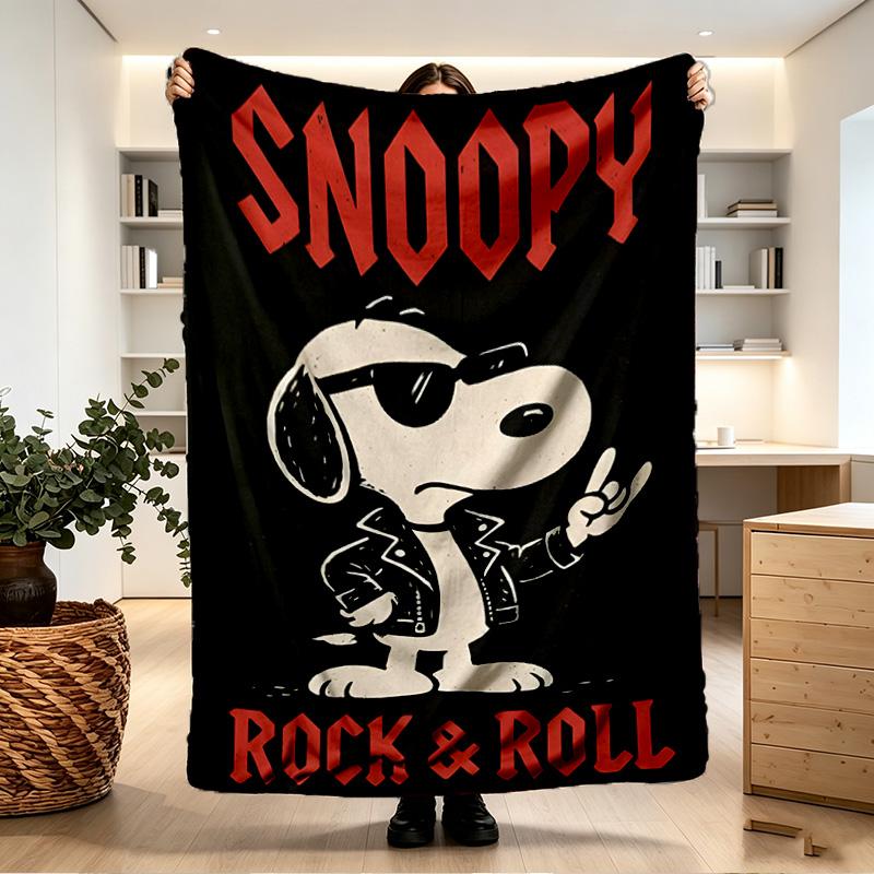 Snoopy Print Blanket - Soft & Comfortable, for Bedroom, Travel, Sofa, Home Decoration - Birthday Christmas Gift for Friend