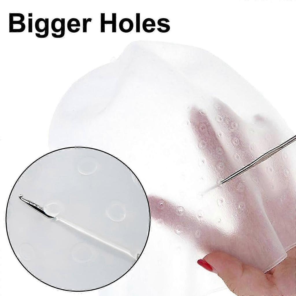 2025 Professional Style Hair Dyeing Cap, Reusable Silicone Cap With Pre-Punched Holes For Selective Bleaching Or Dyeing, Ideal For Salon And Home Use