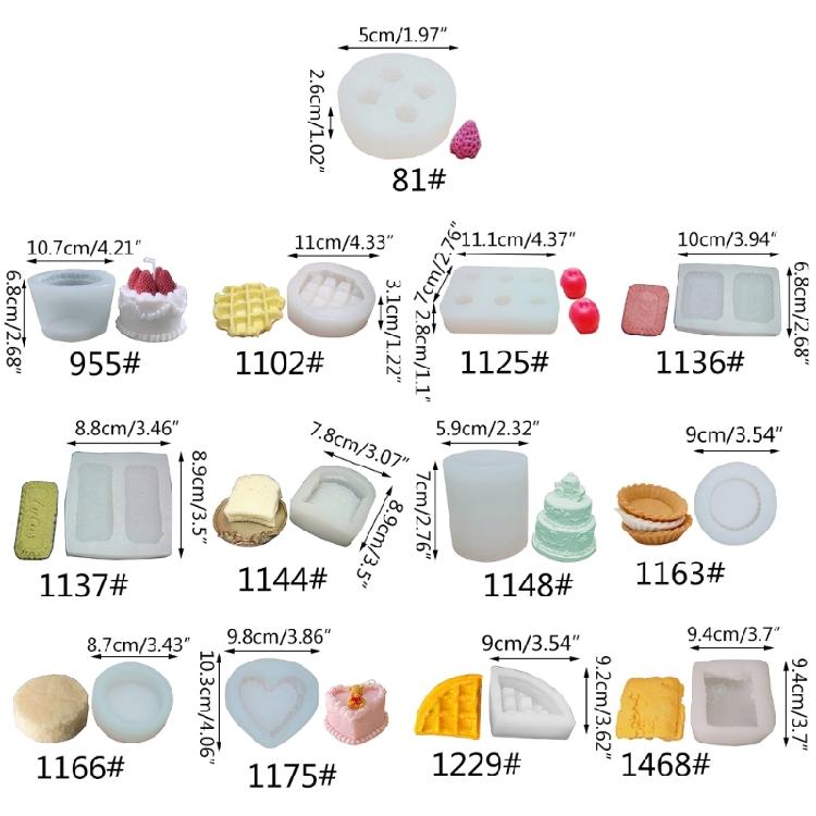 Mousse Cake Silicoen Mold Tart Cookies Plaster Casting Mold for DIY Lover Gift