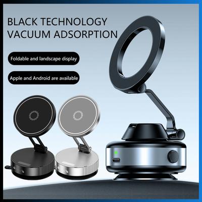 Foldable Magnetic Vacuum Suction Mobile Phone Holder 360° Rotating Vacuum Suction Cup Phone Mount for Smartphones 4.7Inch+