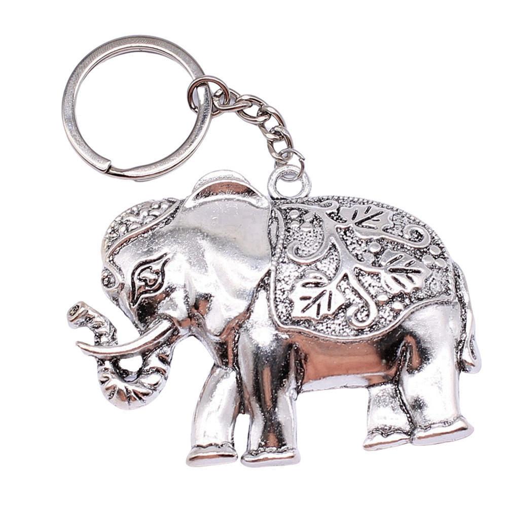Pendants Elephant Charm Keychain Animal Theme Key Ring 28mm