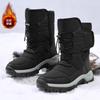 Botas de Neve de Pelúcia Quente para Casal Botas de Caminhada Antiderrapantes para Exterior Botas de Cano Curto de Trabalho Masculinas Marca Sapatos de Inverno Masculinos Botas Masculinas Impermeáveis