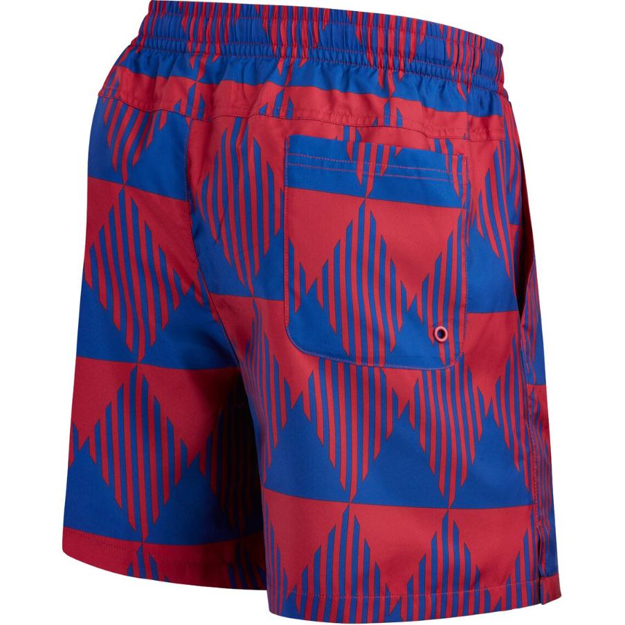 Nike FC Barcelona Flow Logo Embroidered Pattern Lace-Up Loose Straight-Leg Sports Shorts Men Shorts Noble-Red FB2242-620