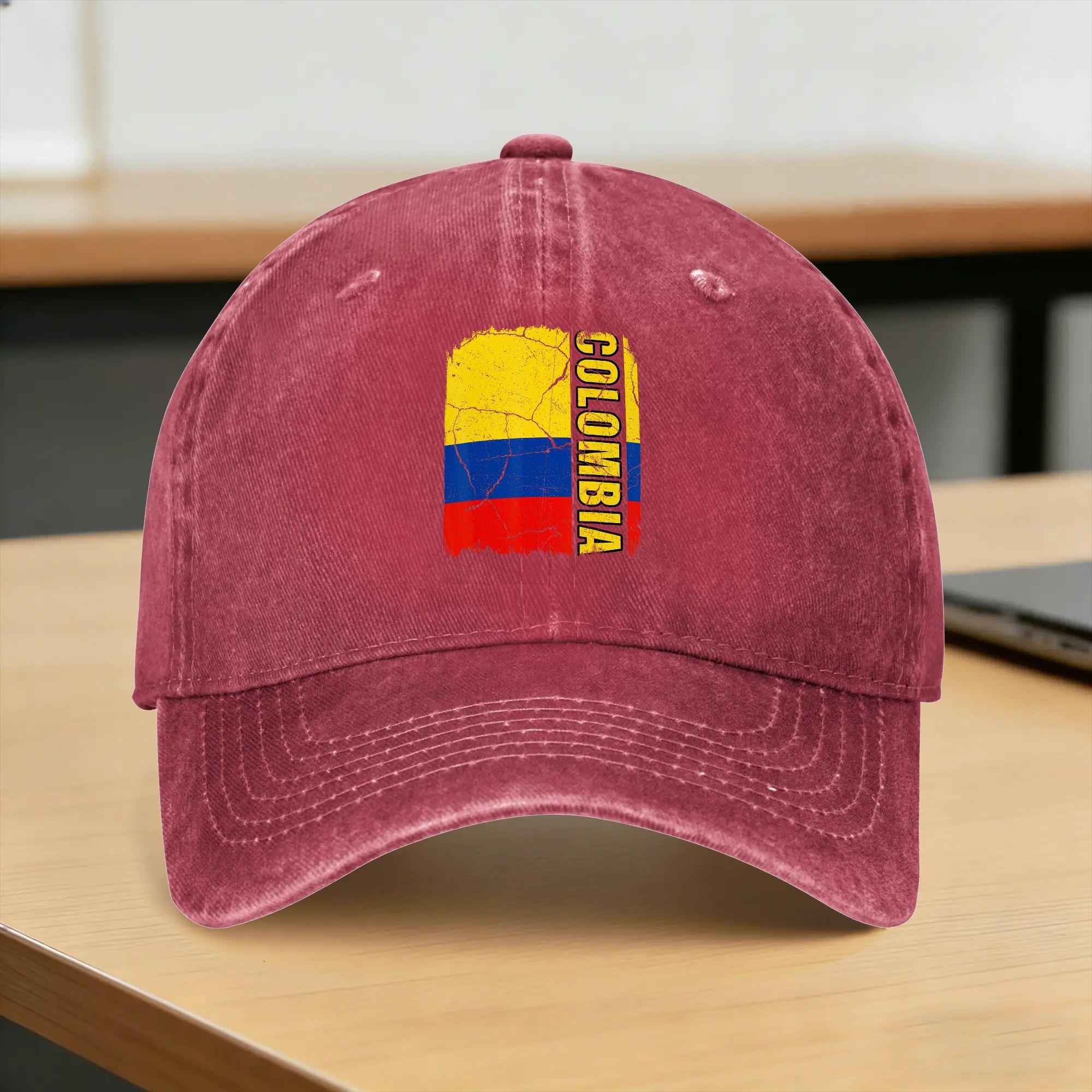 Vintage Colombian Flag Colombia Pride Roots Casual Baseball Cap For Unisex Summer  Outdoor Sport Trucker Hat Fashion Baseball Caps One Size
