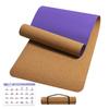 RITFIT Cork Yoga Mat Training Mat 6mm with Storage Band and Poster