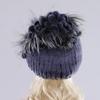 Brand Women Genuine Rex Rabbit Fur Hats Winter Rex Rabbit Fur Beanies Striped Top Flower Fox Fur Warm Real Fur Knit Caps