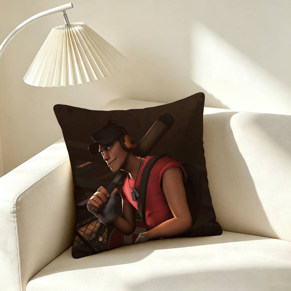 G-Game Team Fortress 2 Pillow Case Square Double-Sided Sofa Cushion Cover Bedroom Bedside Pillow