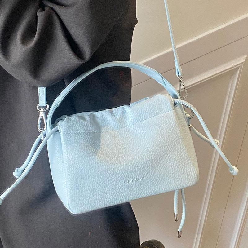 New Niche Design Simple and High-end Hand Pleated Bag Casual Commuting Versatile Lycheed Crossbody Bag