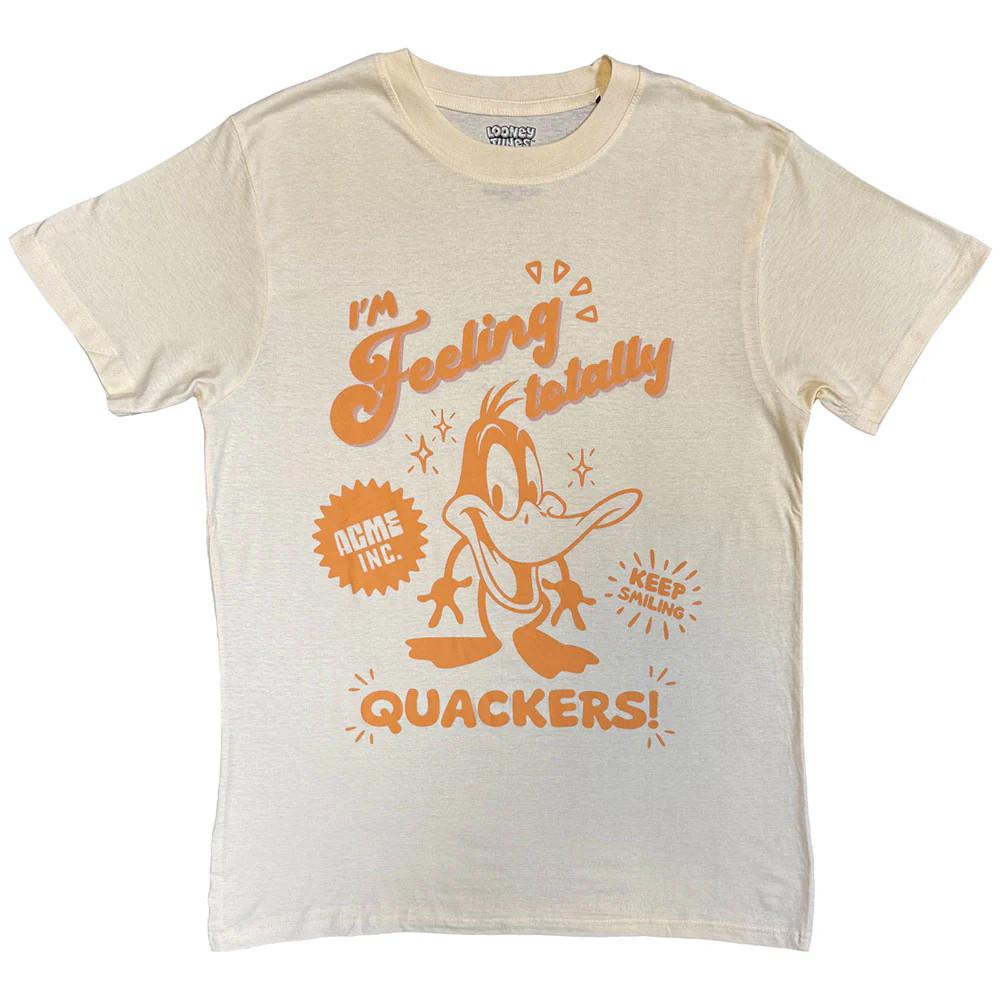 Looney Tunes T-Shirt: Feeling Totally Quackers (Natural) OFFICIAL NEW S