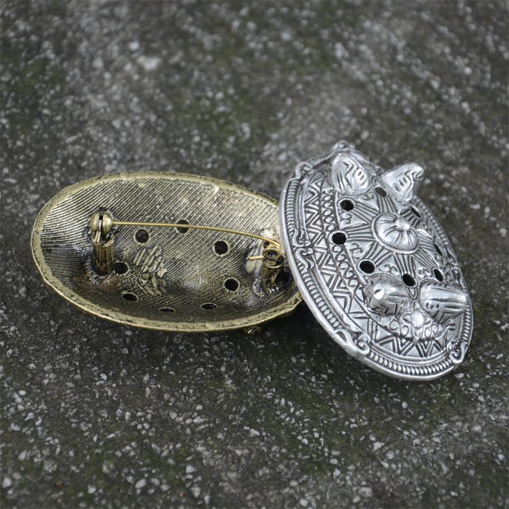 Vikingovská brož Norský amulet Švédsko Skandinávské doplňky Pro muže ženy Podivné věci Nostalgické šperky