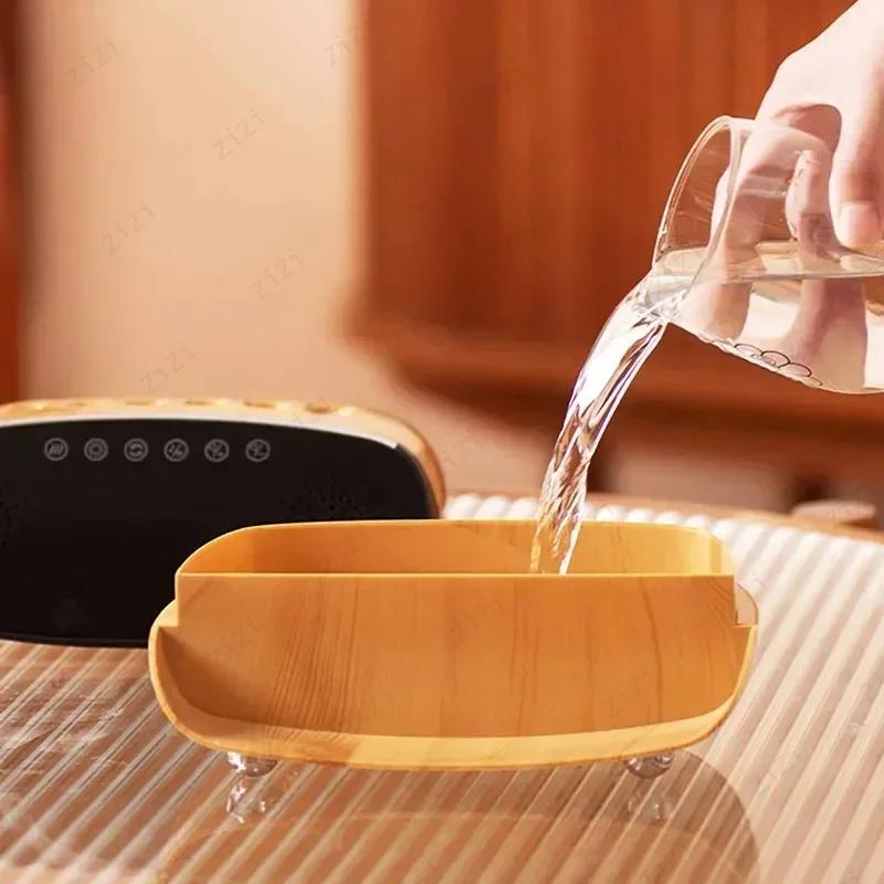 Bluetooth Speaker Dynamic Pickup Clock Humidifier Multi Nozzle Heavy Fog Humidifier with Colorful Ambient Lighting Humidifier