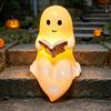 Warm Light Fireplace Decoration Halloween Hanging Ghost Night Resin Figurine, Vintage Farmhouse Glowing Tabletop Ornament, Decorative Shelf