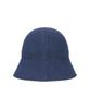 Bajal Studded Logo Summer Knit Bucket Hat Navy