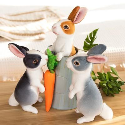 Realistische Karotte Kaninchen Plüsch Stofftier Puppe Home Dekoration süße Baby Kind Aufklärung Geburtstagsgeschenk