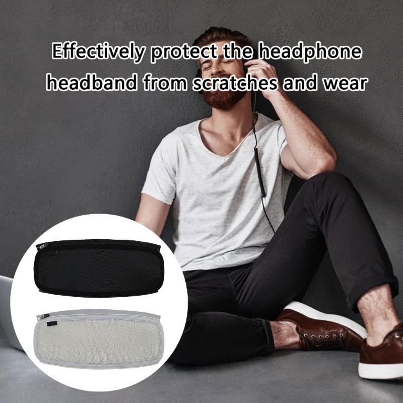 Universal Headphone Headband Protectors For KrakenV4 Headsets Soft Breathable Headbeam Sleeve Secure Zippers Closures
