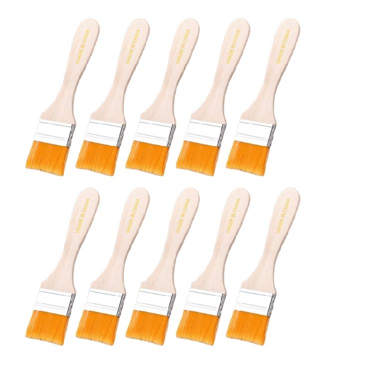 10Pieces Small Paint Brushes with Soft Bristles and Wood Handle Include Gloves for Wall Cabinets Fence and Touch Up