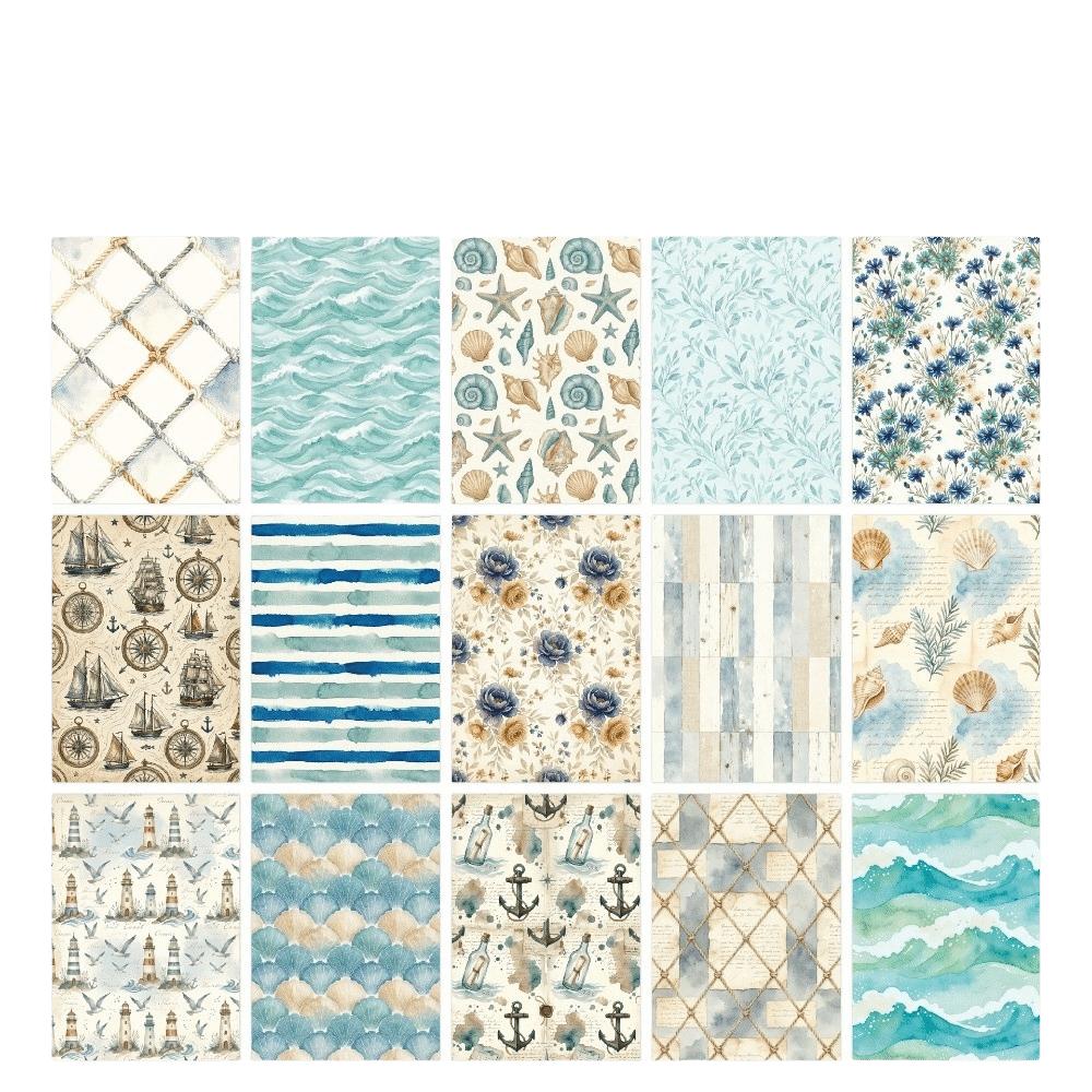 30 Fogli Carta Artigianale Floreale Vintage Carta Pattern Pattern Retro Ditsy Blocco Carta per Journaling