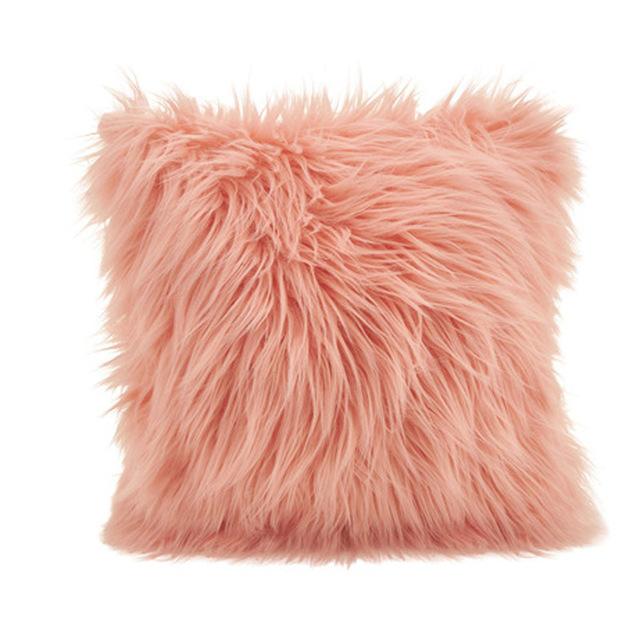 Soft Fur Plush Cushion Cover Home Decor Pillow Covers Living Room Bedroom Sofa Decorative Pillowcase 45x45cm Shaggy Fluffy Cover