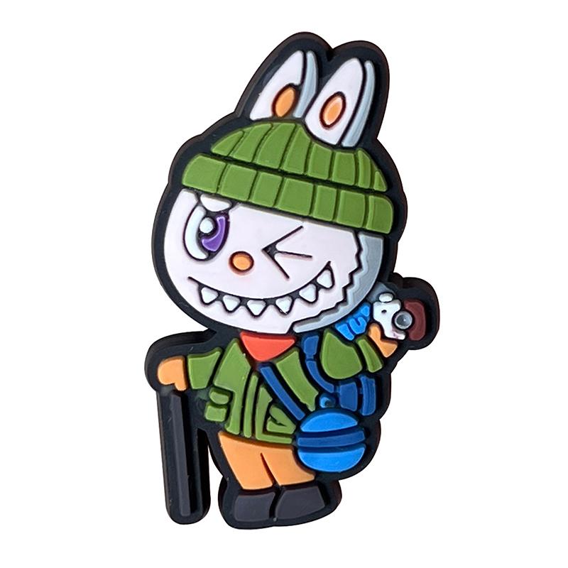 18Pcs/Set Lovely Cartoon Labubu Series For Shoe Charms Accessories For Classic Clog Shoe Upper Buckle Shoe Decoration Kids Gift