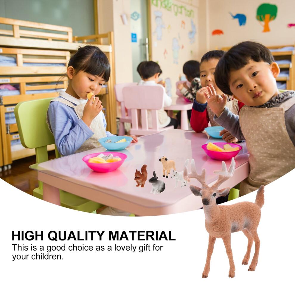 TOYMYTOY 7pcs Lovely Wildlife Models Plastic Wild Animal Plaything Simulation Animal Toys