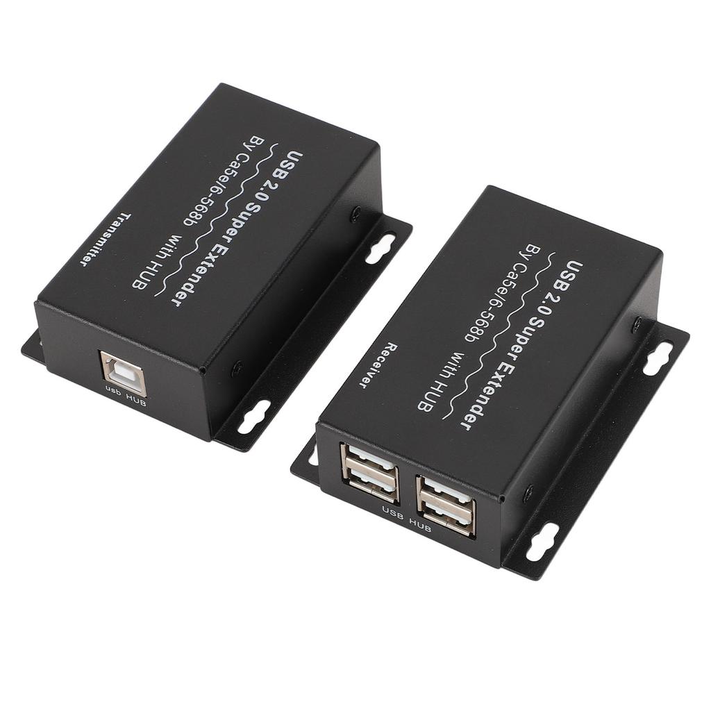 Über Ethernet USB RJ45 Extender 120m 480Mbps 4 USB2.0 Hub Sender Empfänger Über Ethernet