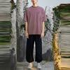 Li-Ning X Jackie Chan Kung Fu Series Solid Color Casual Sport Loose Short Sleeve T-Shirt Men Tops Milkshake-Purple AHSS205-1