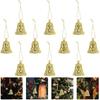 12pcs Christmas Tree Bell Ornaments Festive Hanging Decorations for Winter Theme Parties Safe Plastic Bells for Home Decor Xmas Tree Pendants Holiday