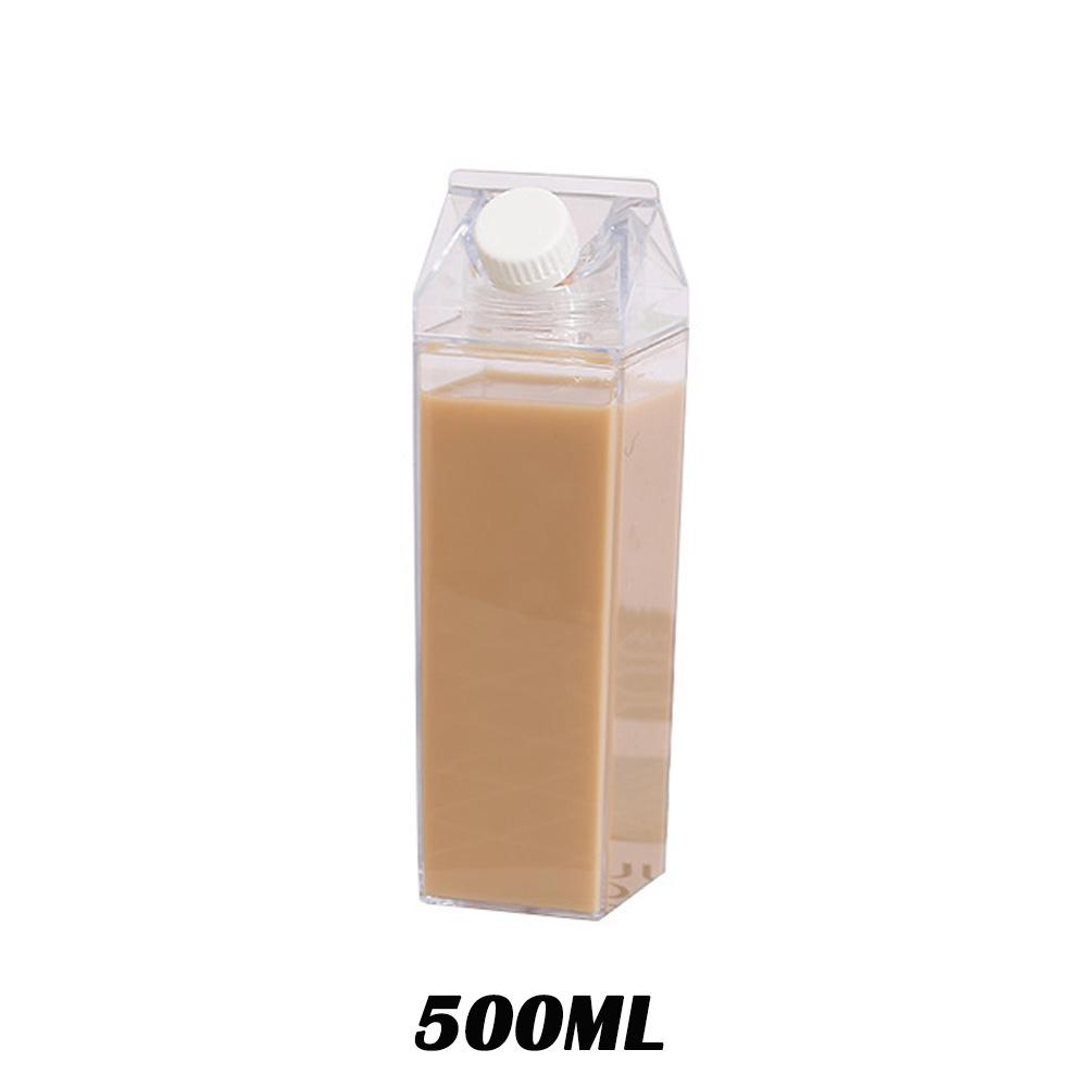 Transparent Water Bottle Large Capacity Milk Bottles Juice Cup Reusable Portable Cold Drink Container for Outdoor Sports Travel 1PCS