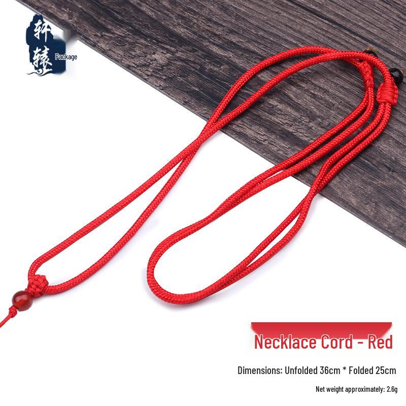 Braided Necklace Cord for Jade Pendant - Gold & Red for Men and Women