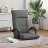 Adjustable Floor Footrest Dark Grey Fabric