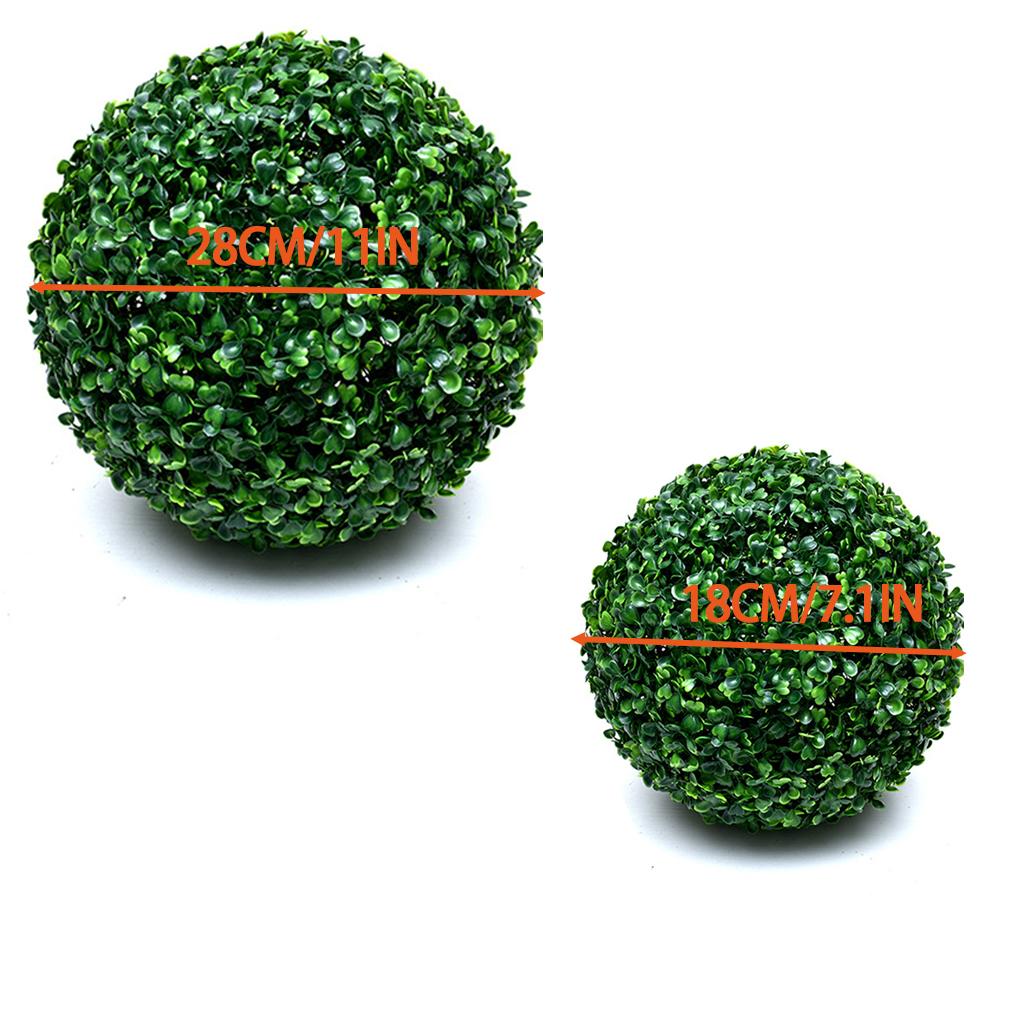 2piece Faux Plant Topiarys Balls For Office Home Garden Balcony Decoration Lifelike Hanging Boxwood