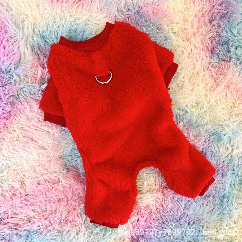 Autumn and winter new dog four-legged clothes small and medium-sized dogs can lead teddy cats