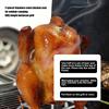 Whole Chicken Roasting Rack with Vertical Center Support and Open Wire Frame for Camping Cookouts, Backyard Barbecues, and Gatherings