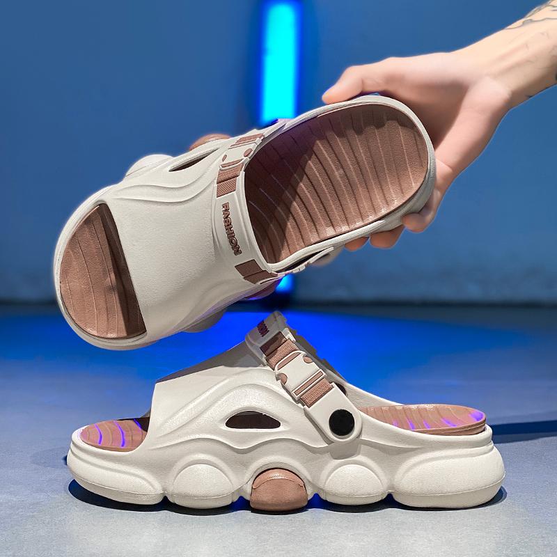 New Trend Men's Shoes Comfortable Breathable Soft Non-slip Flat Shoes Indoor Outdoor Beach Sandals Men Slippers