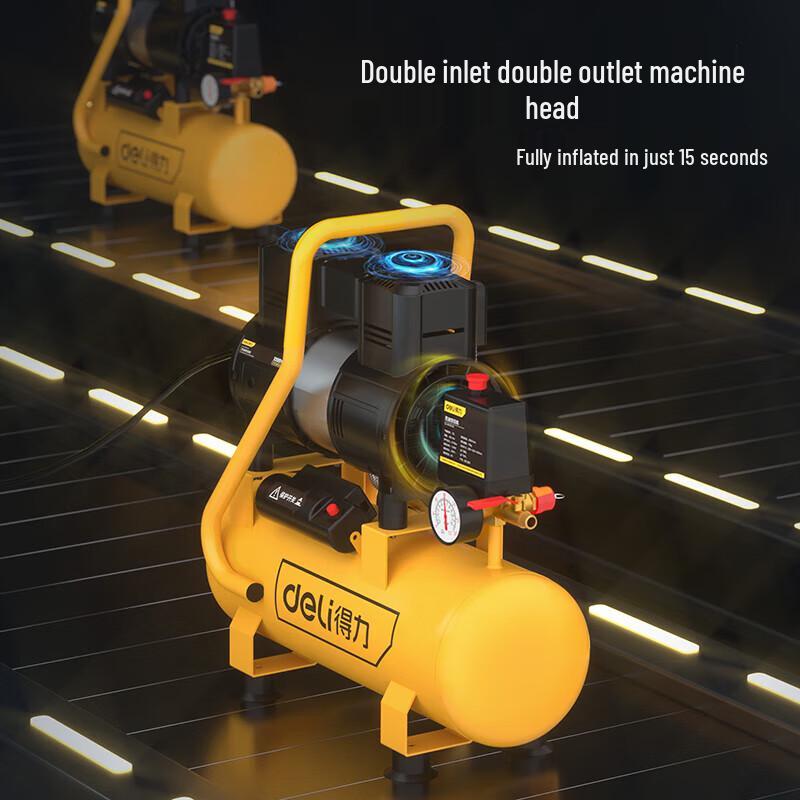 Deli 1300W 15L Portable Oil-Free Air Compressor