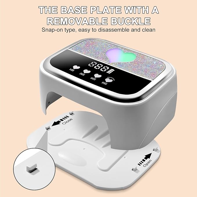 Uv Led Nail Lamp Kit For Gel Polishing, With 4 Timers, Suitable For Home And Salon Use
