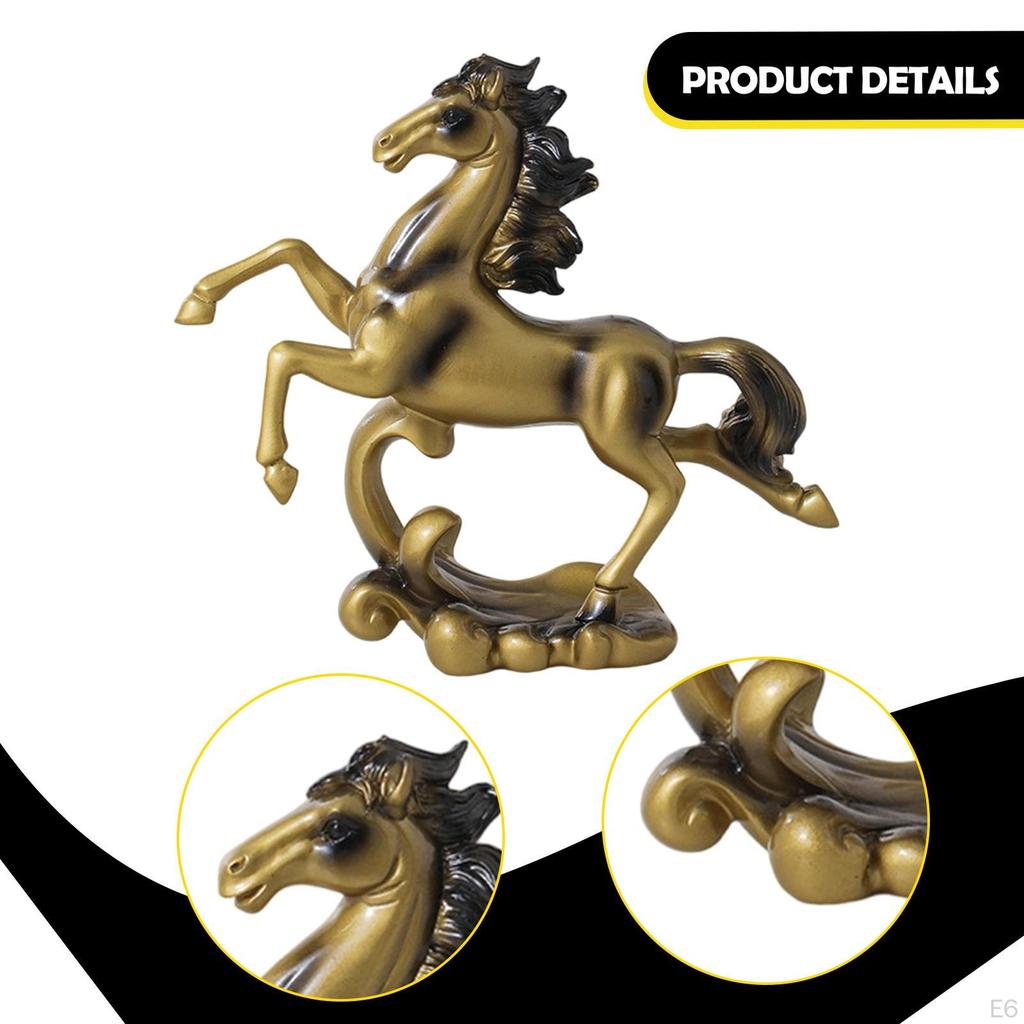 Horse Statue Decorative Animal Sculpture Desktop Figurine for Home Entryway TV Cabinet Office Dining