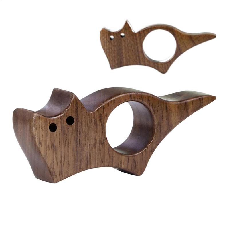 Cute Wooden Book Page Holder Marking Sign Handmade Thumb Wood Book Holder Cat Dog Shape Pages Guide Marker